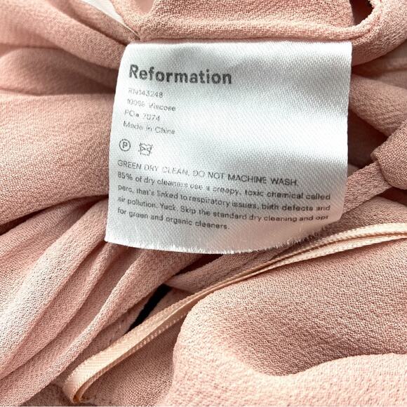 Reformation Peppermint‎ Blush Wrap Dress Womens Large - Picture 6 of 10